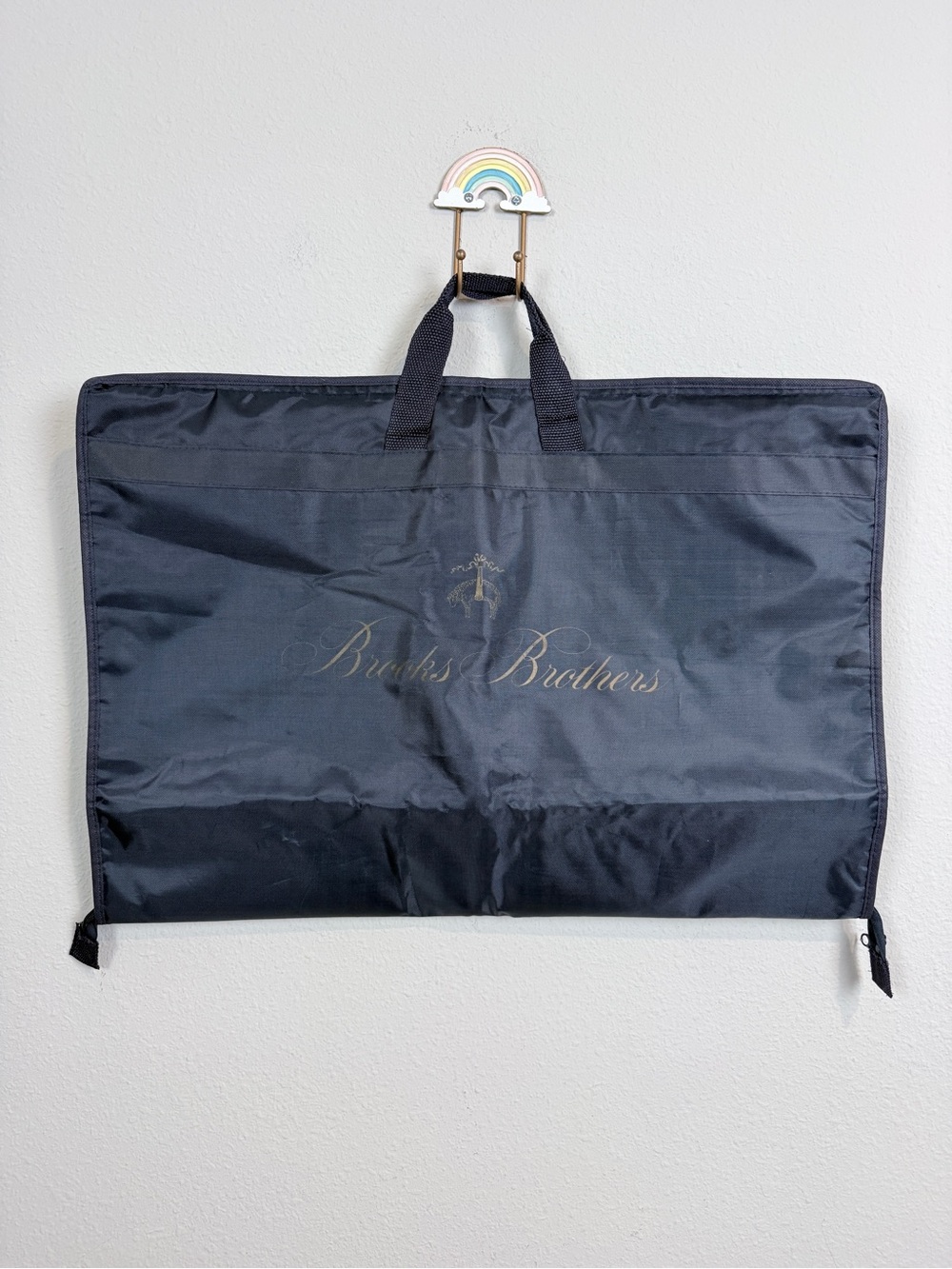 Brooks Brothers Navy Folding Garment Bag Suit Carrier